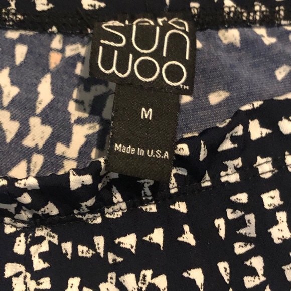 Clara Sun Woo Capri Navy Dotted V Print M - Picture 4 of 8